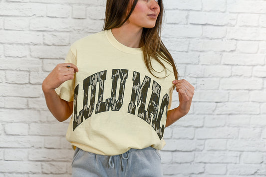 Lulumac Yellow with Camo Tee