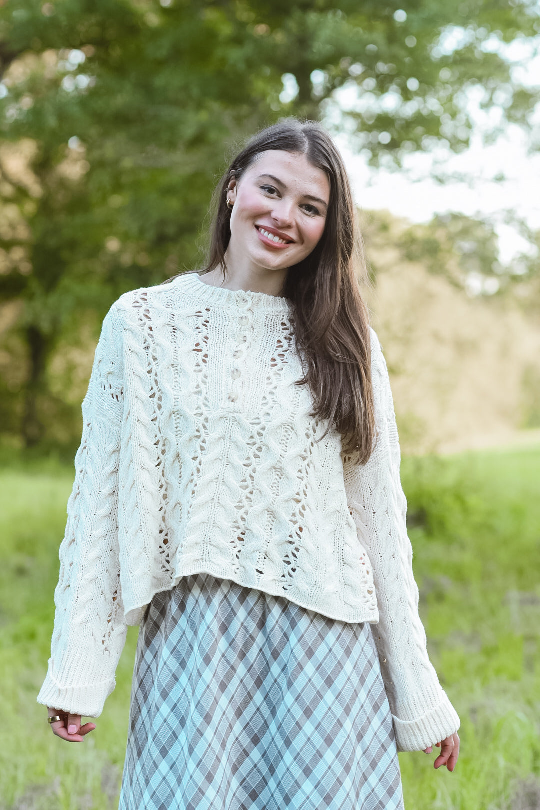 The Coffeehouse Plaid Maxi Skirt