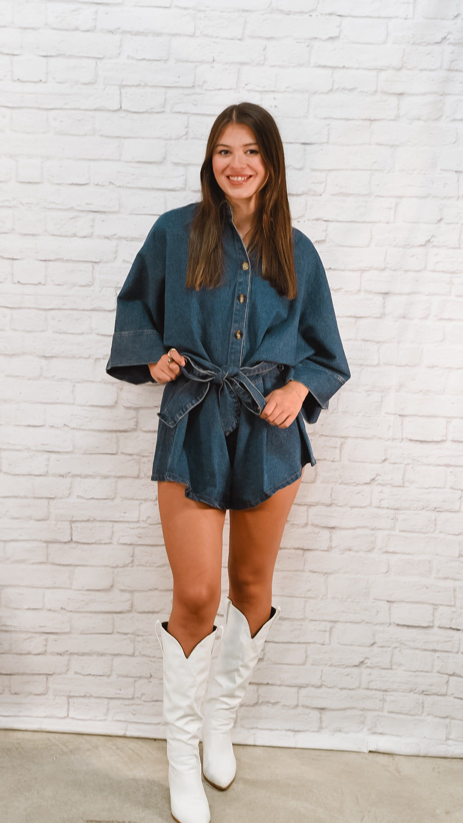 Blue Ridge Belle Denim Romper