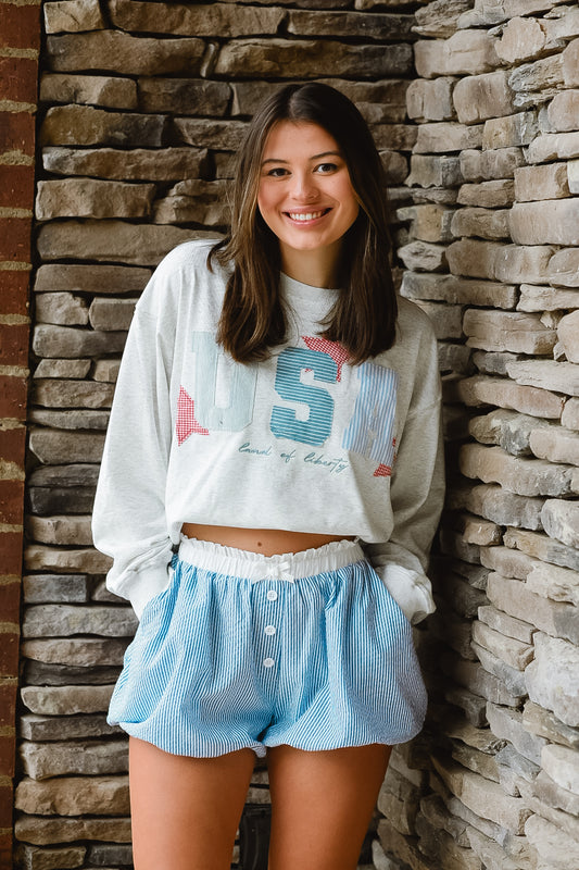 Seaside Stripe Bubble Shorts
