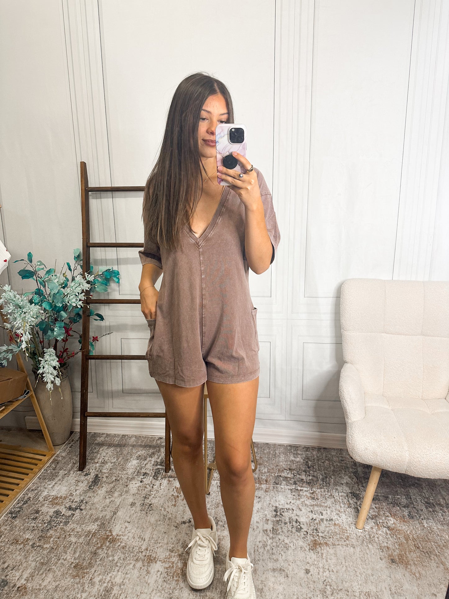 Mocha Mood Reversible Romper
