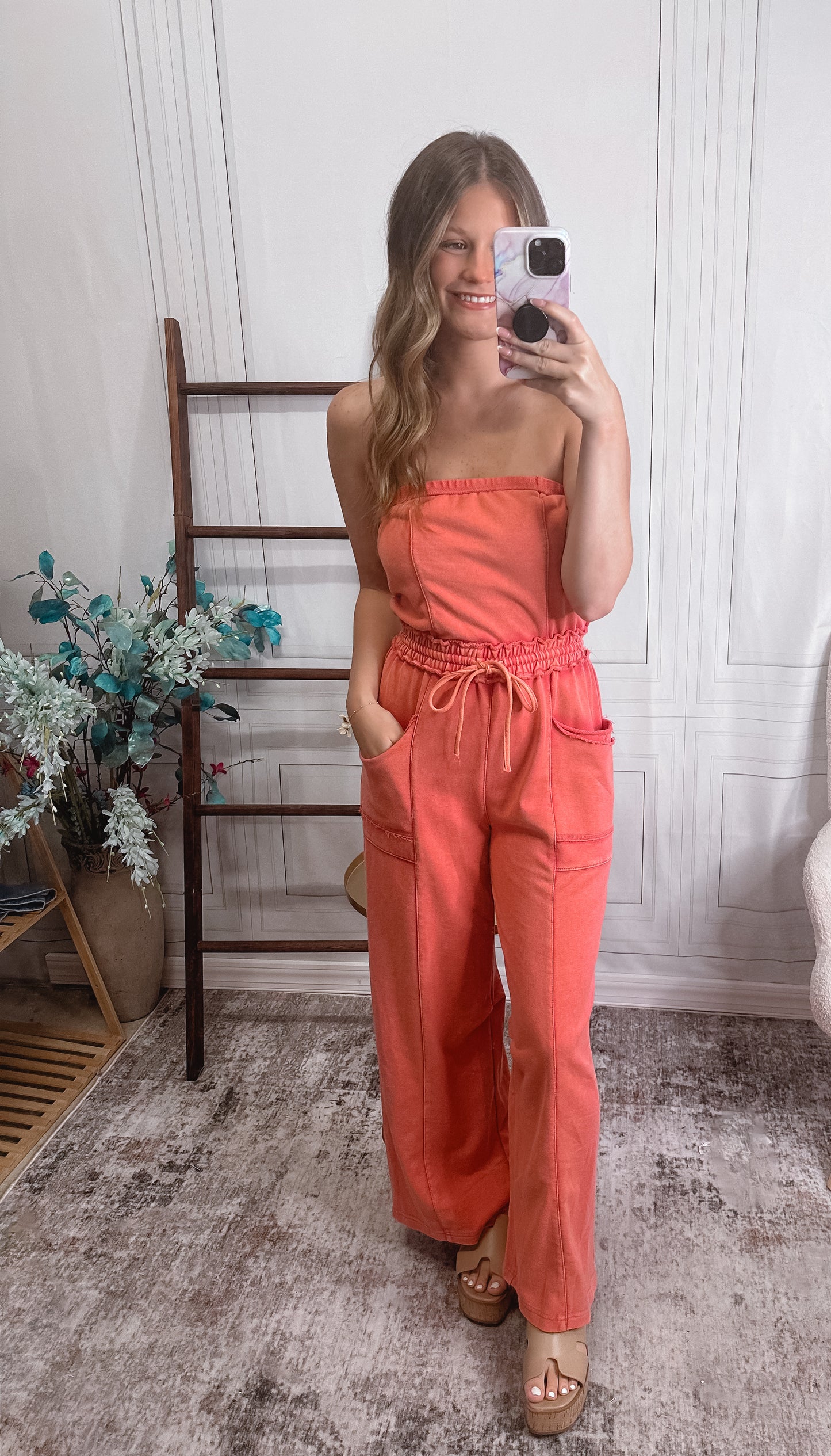 Sunset Terrace Strapless Jumpsuit