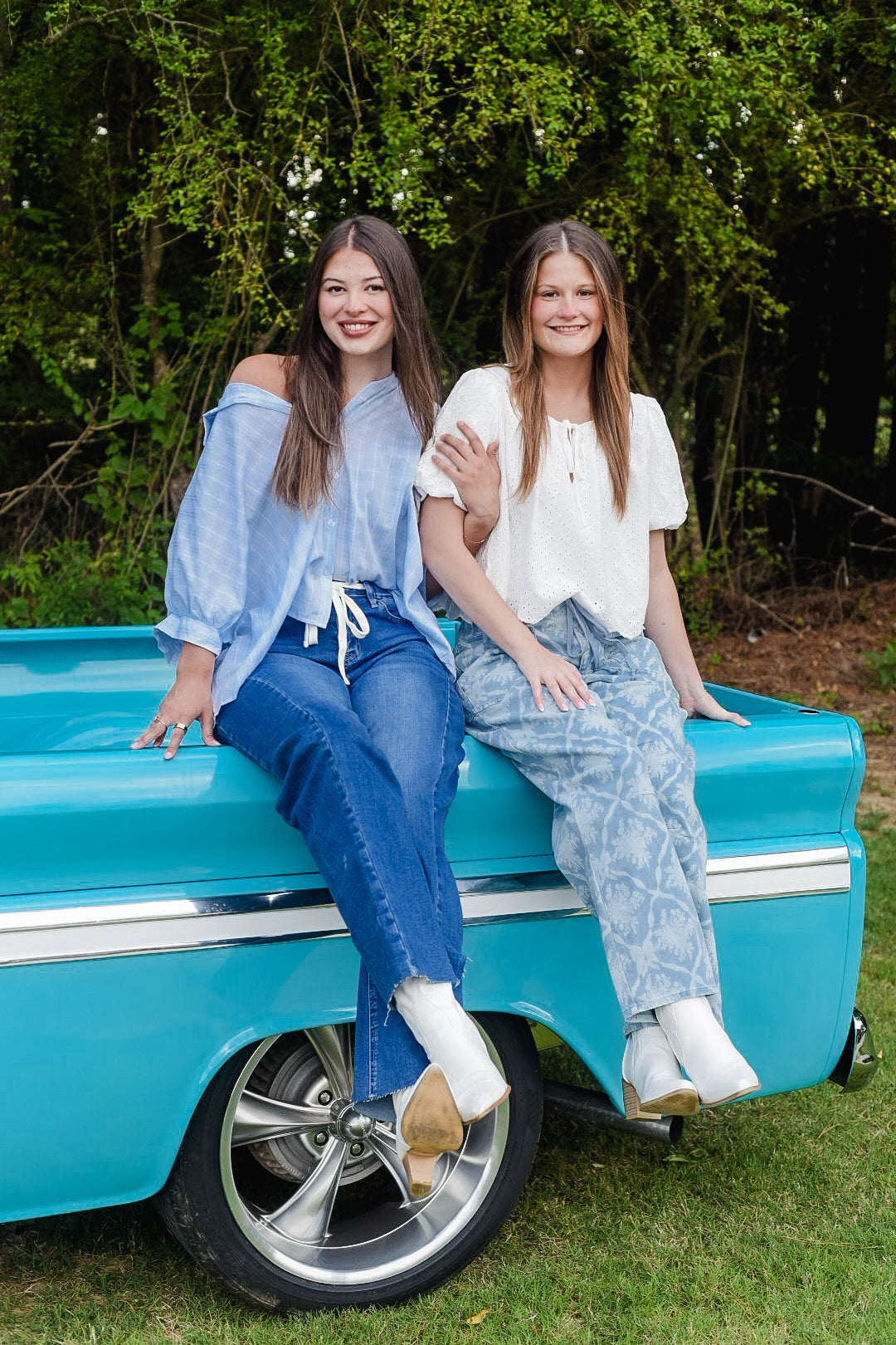 Coastal Blue Airflow Button-Up Top