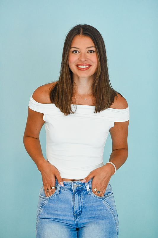Marbella White Off Shoulder Top