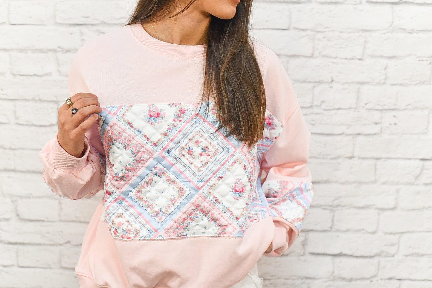 Sweet Cottage Patchwork Pullover