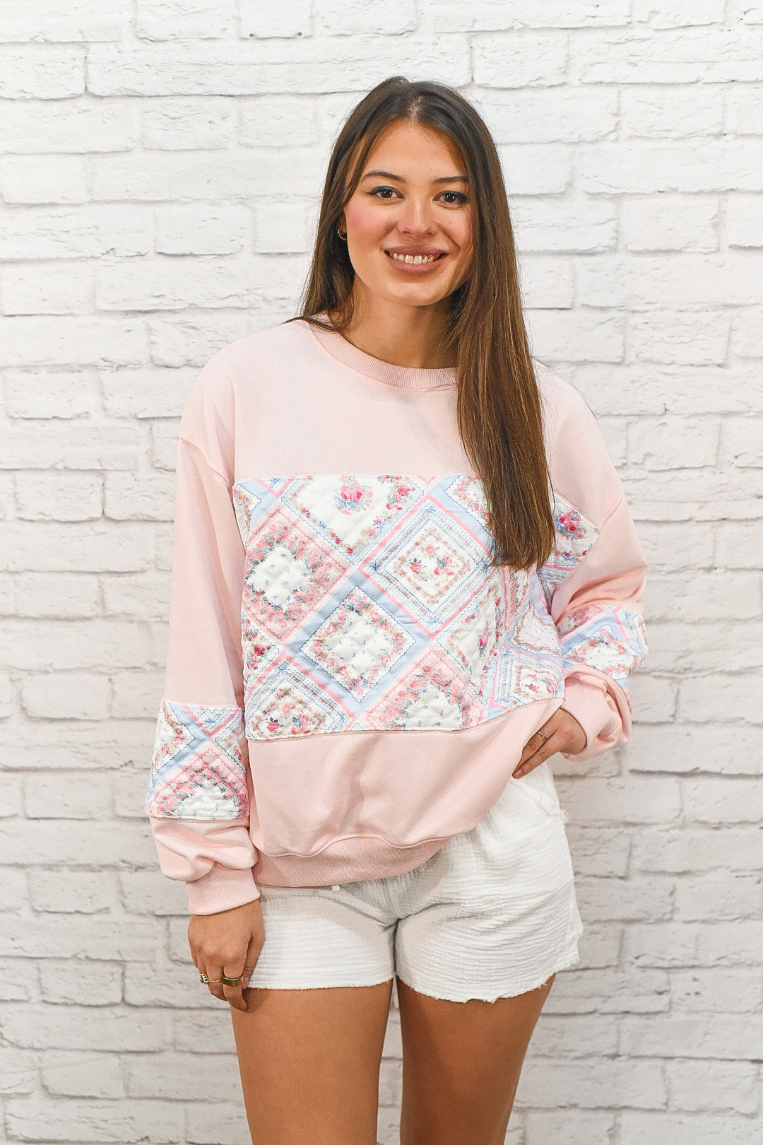 Sweet Cottage Patchwork Pullover