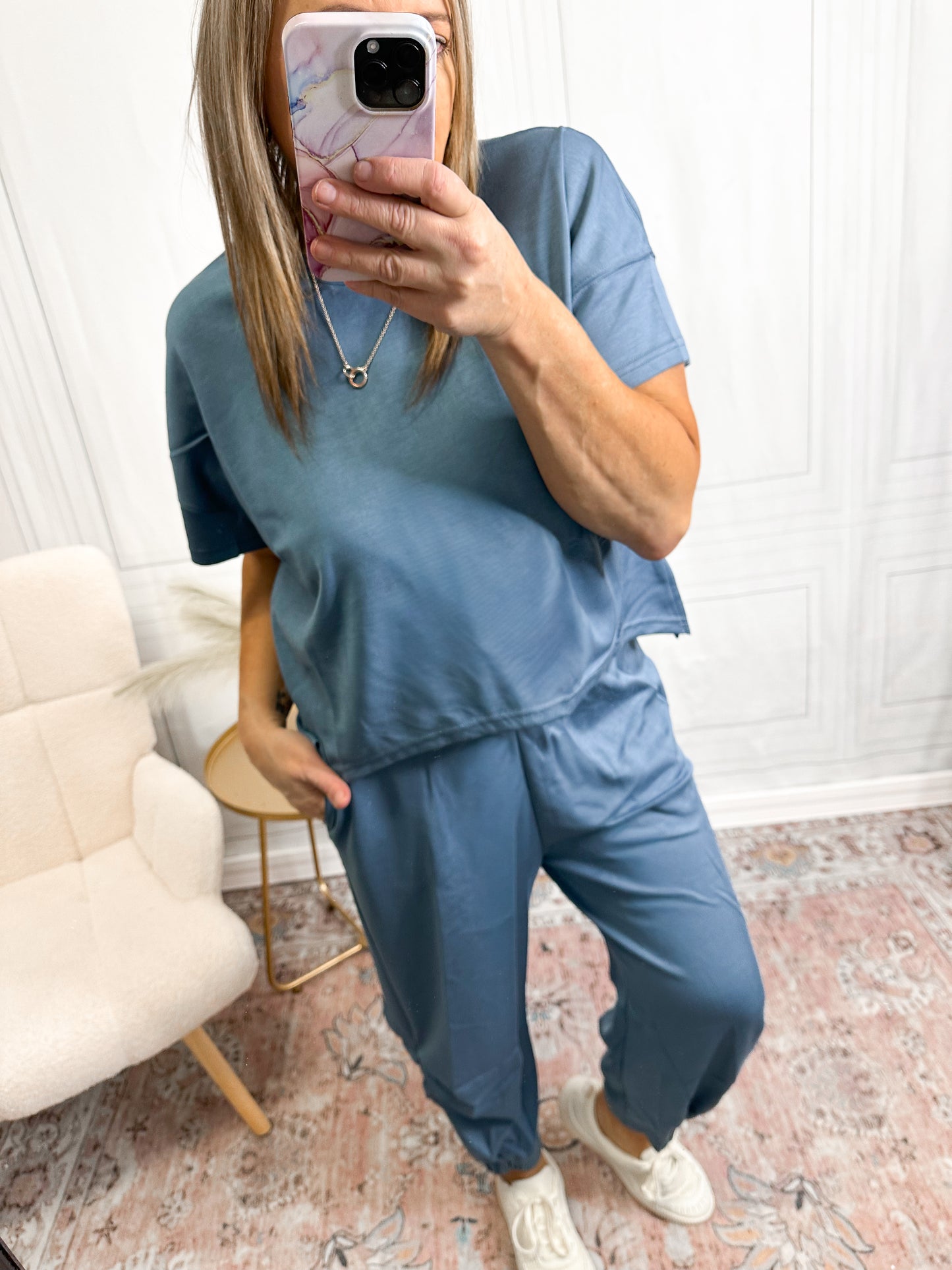 Coastal Breeze Oversized Lounge Pants Set