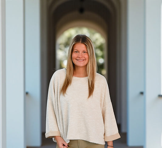 Barely Beige Cozy Pullover