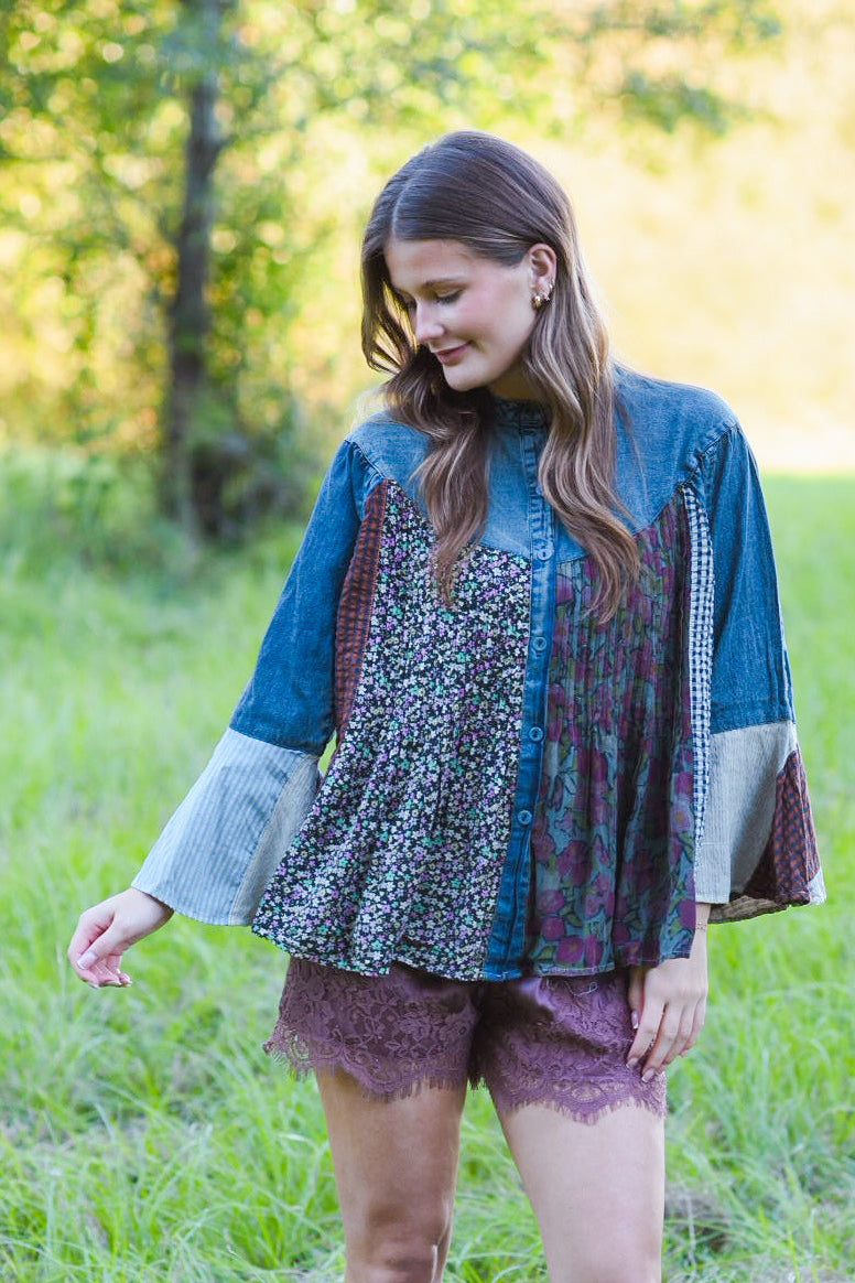 The Patchwork Poetry Top
