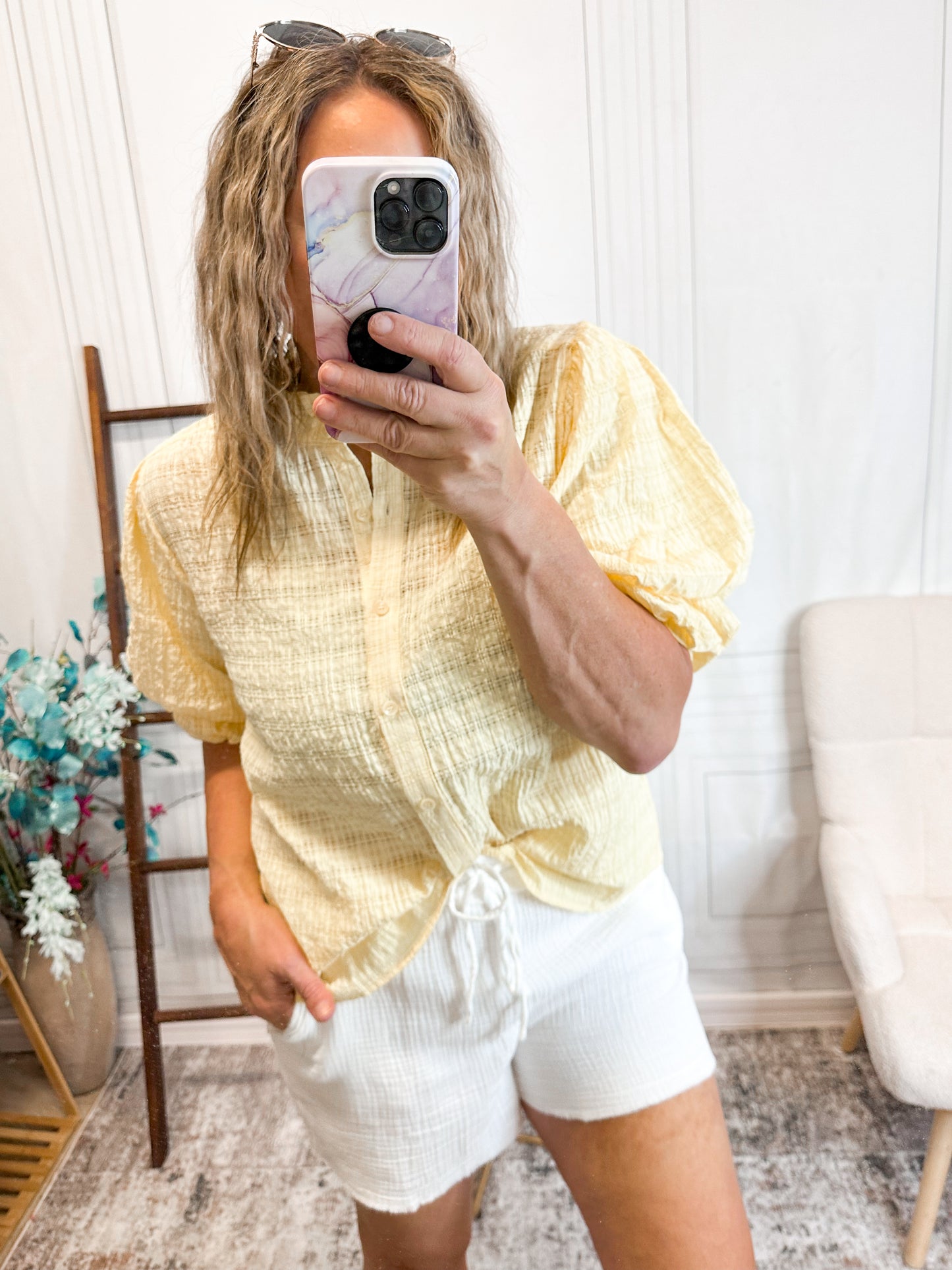 The Lemon Drop Puff Sleeve Top