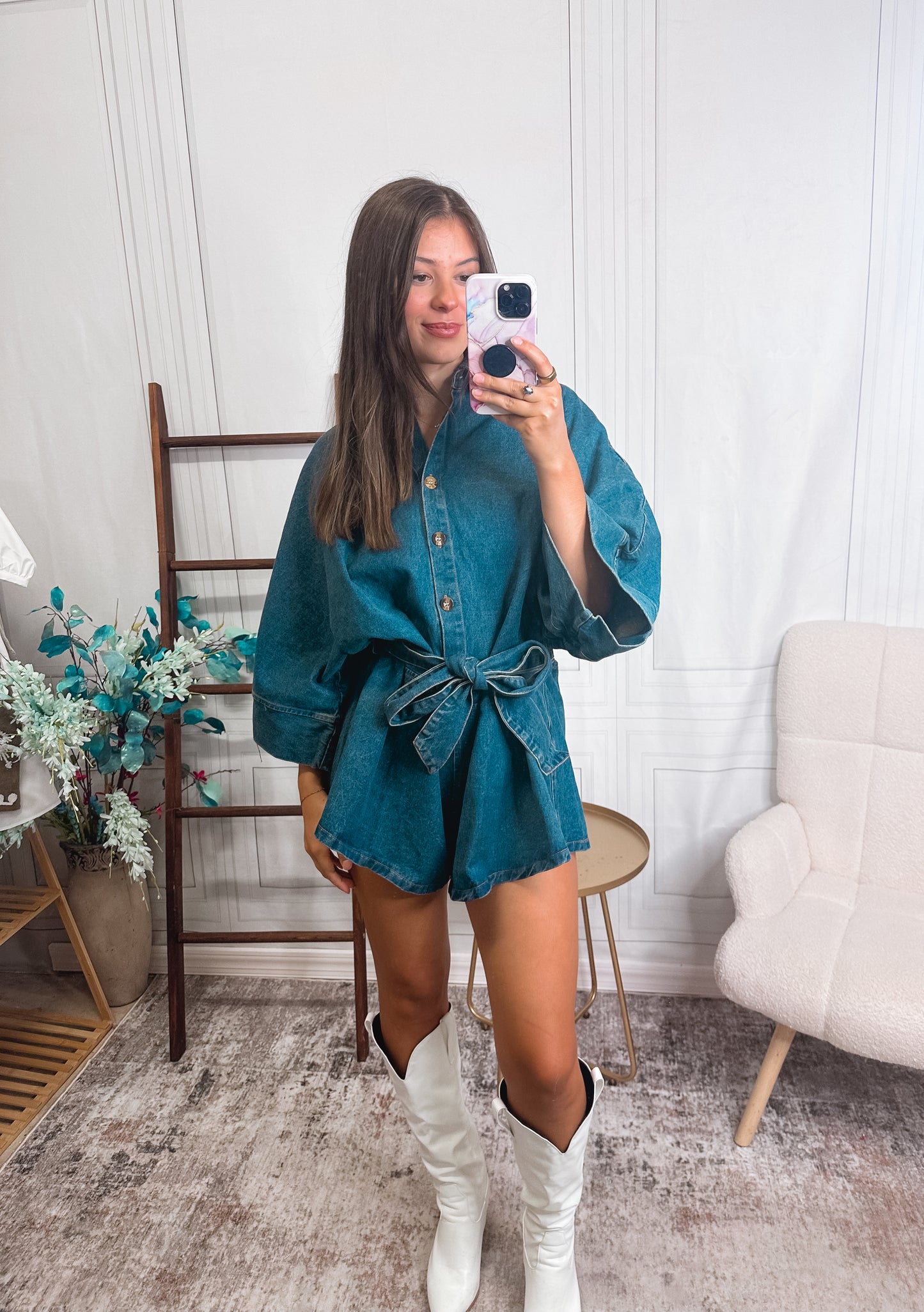 Blue Ridge Belle Denim Romper