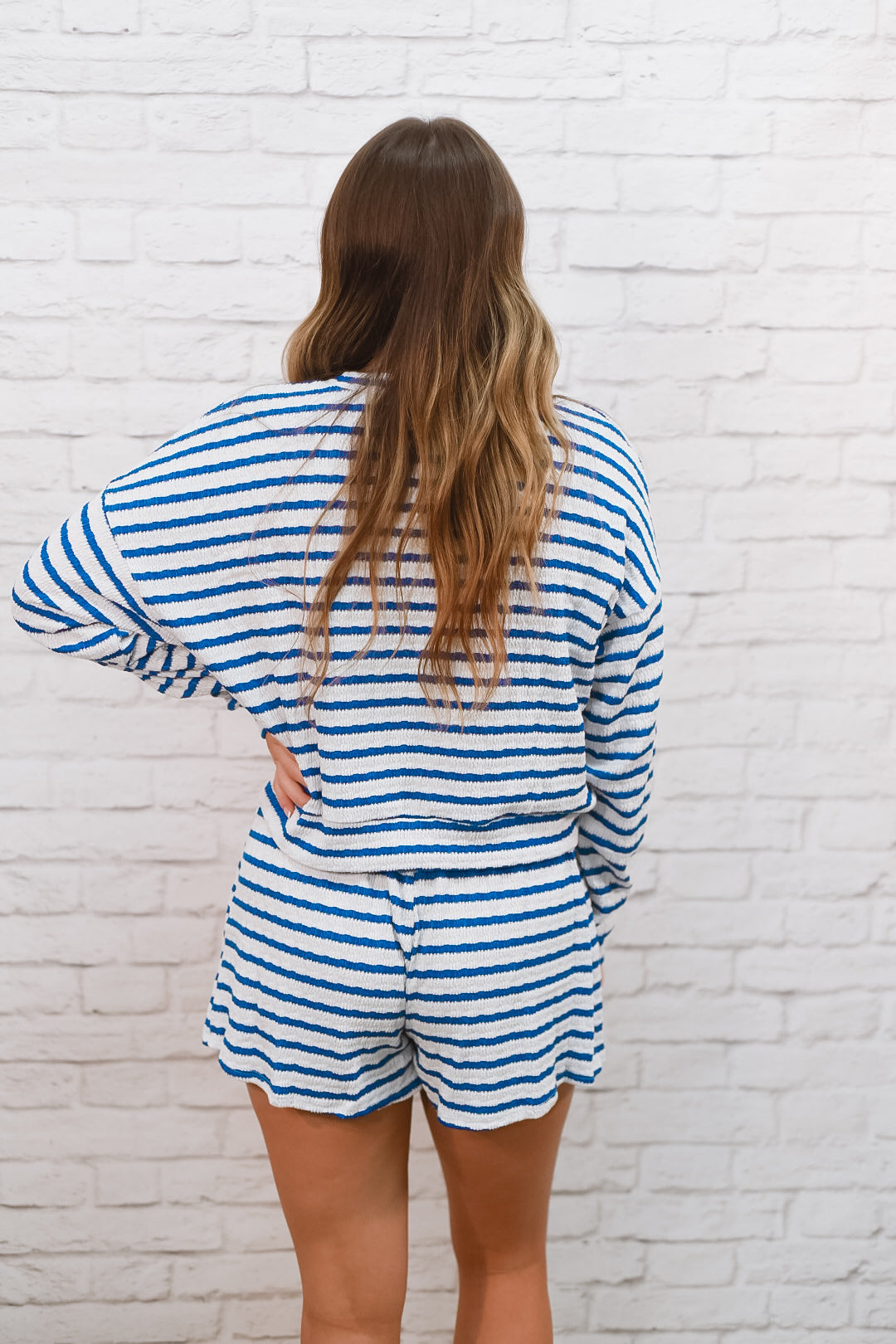 Easy Does It Striped Shorts Set