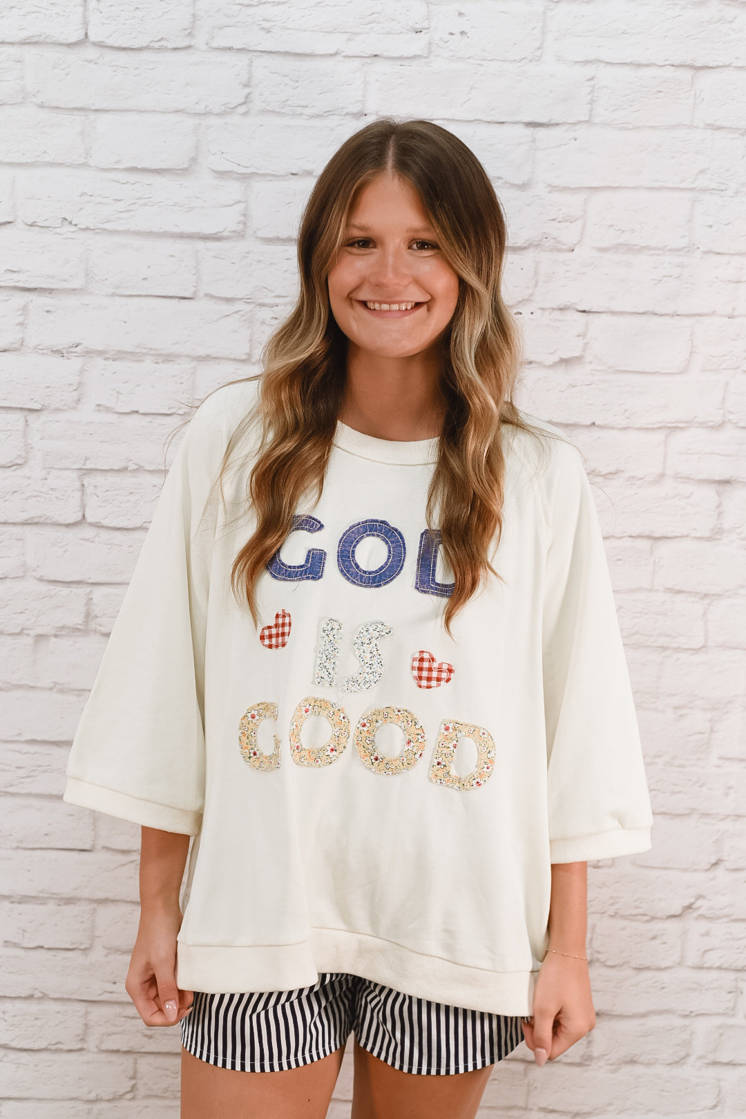 God Is Good Patchwork Tee