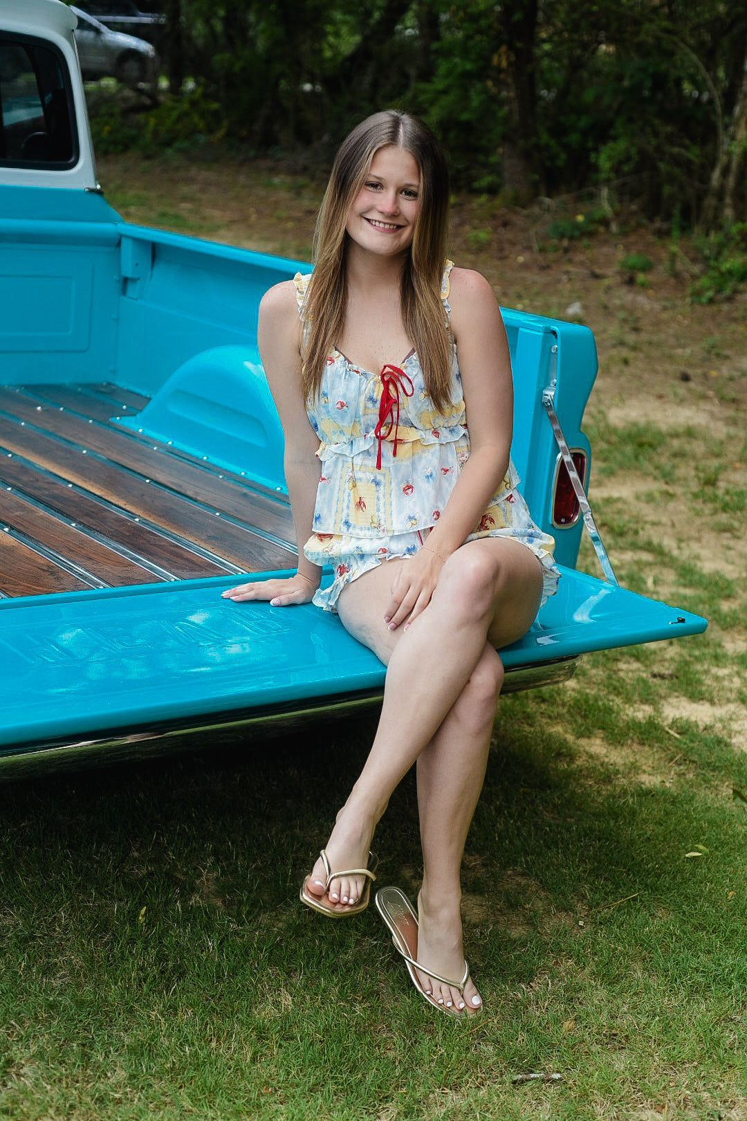 Seaside Picnic Ruffle Short Set