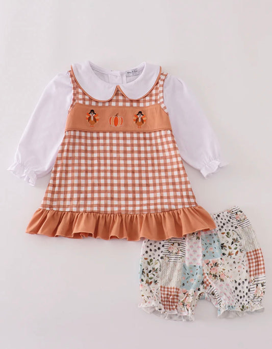 Fall Floral Turkey Patchwork Set (Preorder)