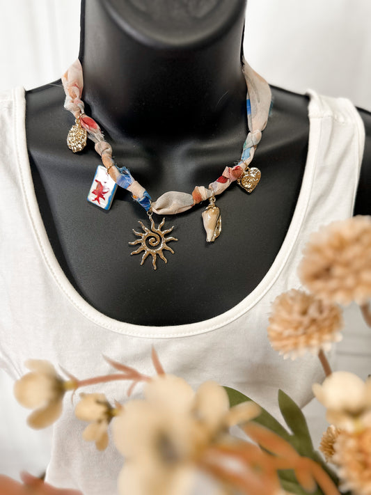 Coastal Charm Scarf Necklace