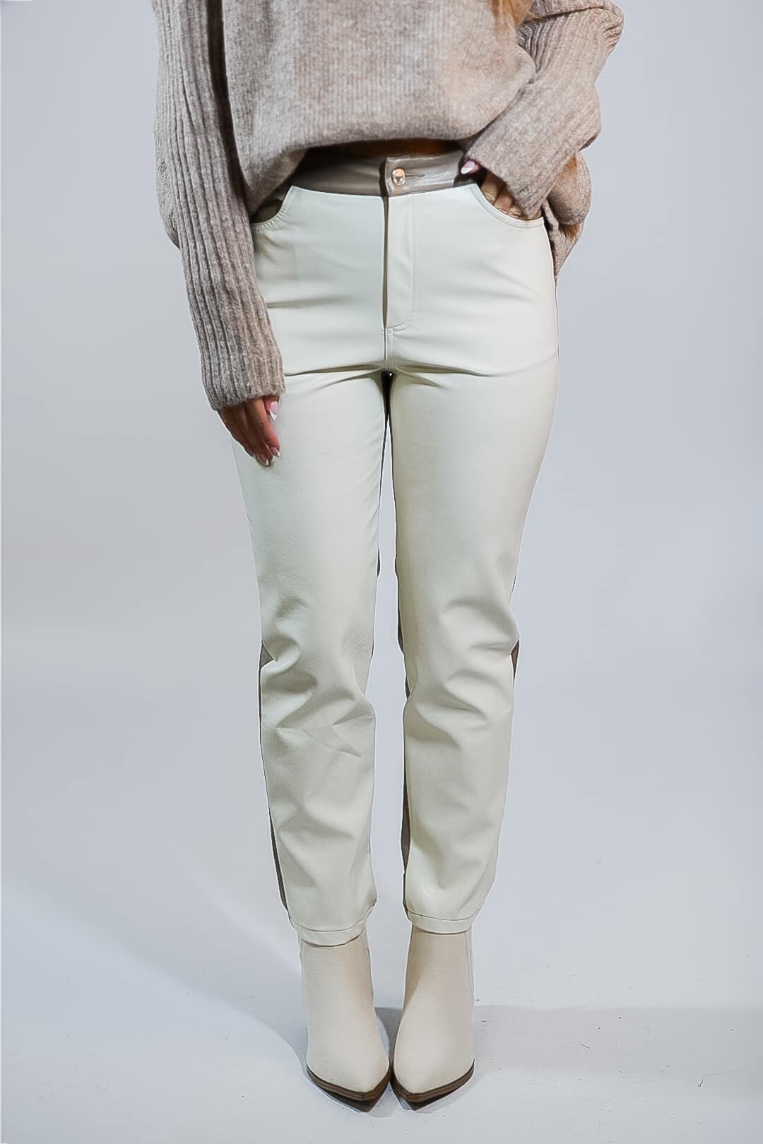 Rebel Charm Split Leather Pants
