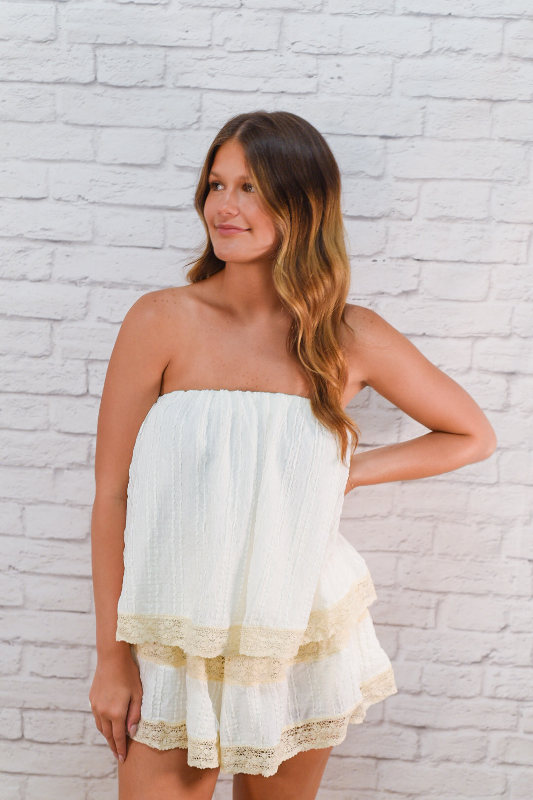 Coastal Lace Escape Romper
