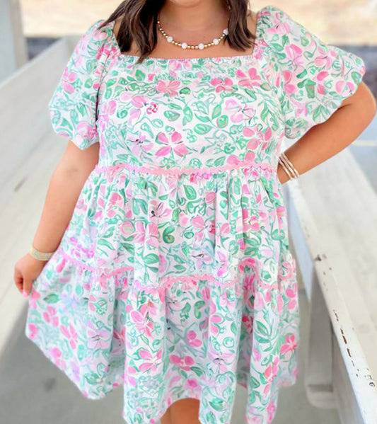 Freesia Breeze Floral Dress