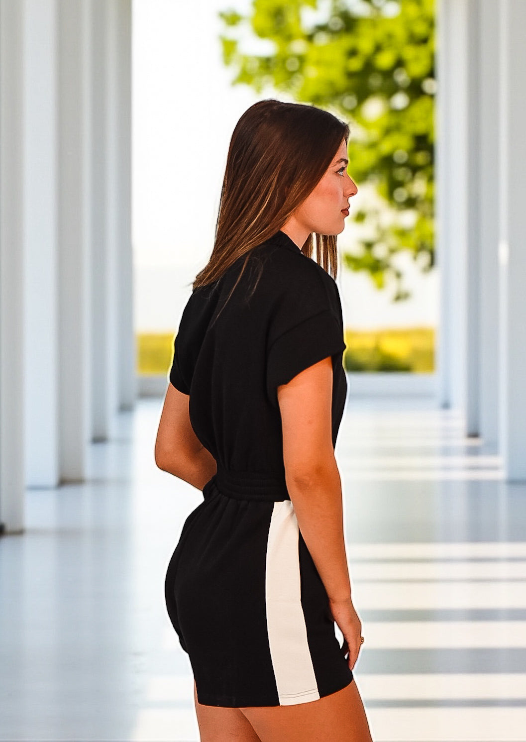 Bold Contrast Lounge Romper
