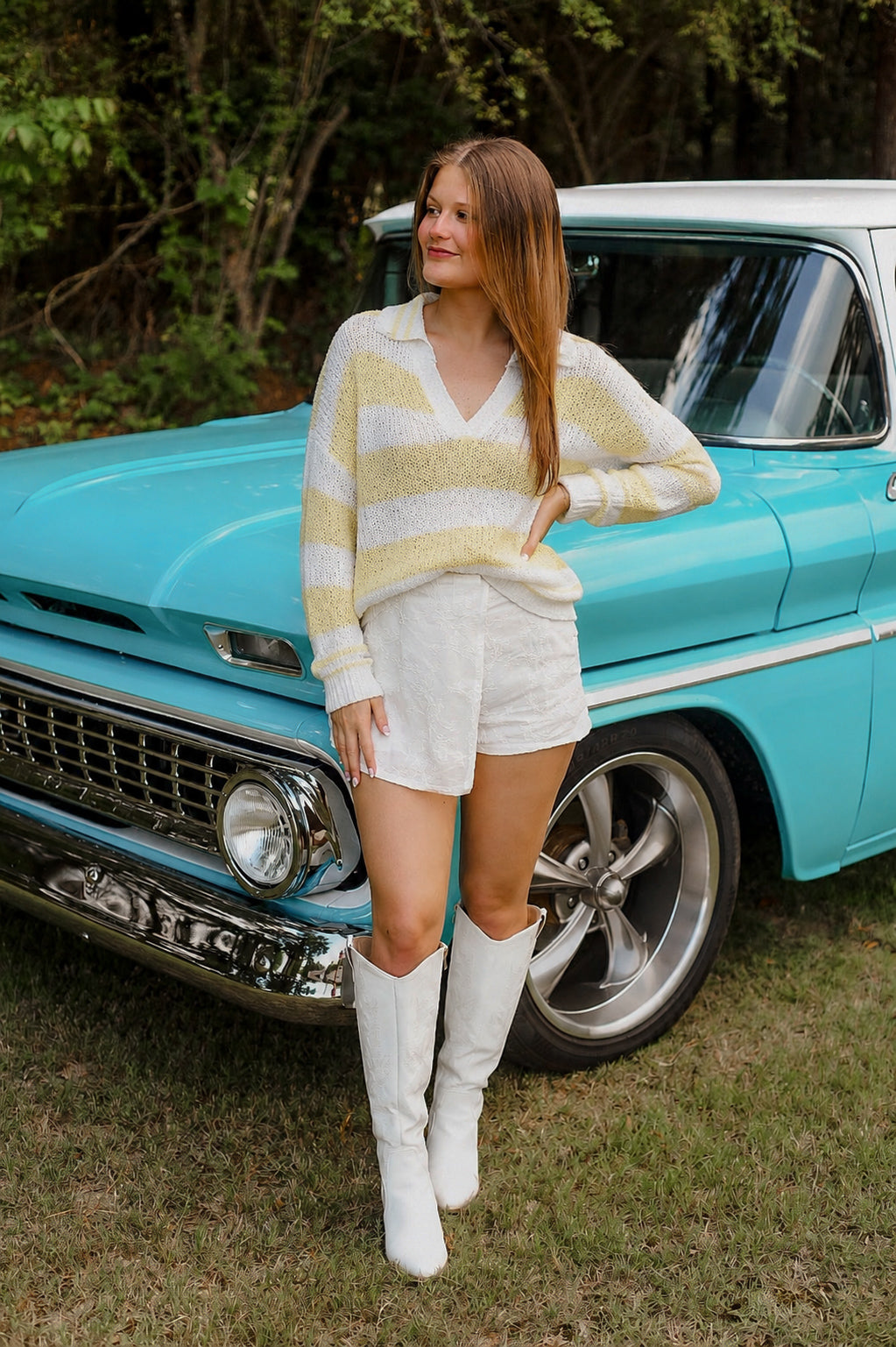 Lemon Coast Striped Sweater