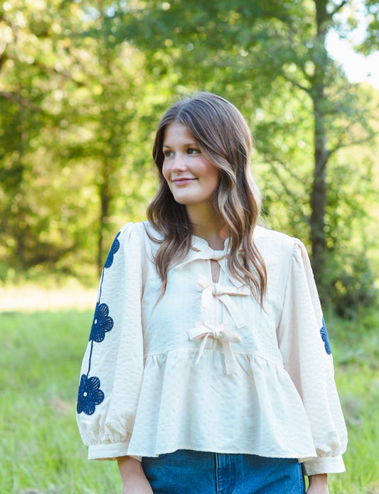 The Tied With Love Floral Top