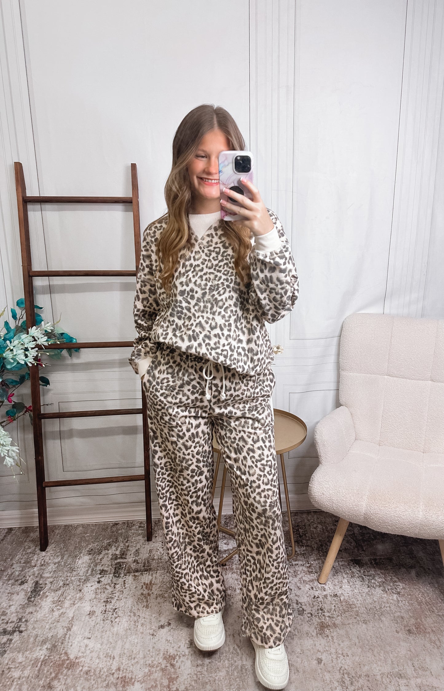 Wildly Cozy Leopard Lounge Set