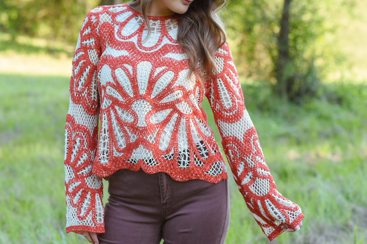 The Autumn Bloom Crochet Top