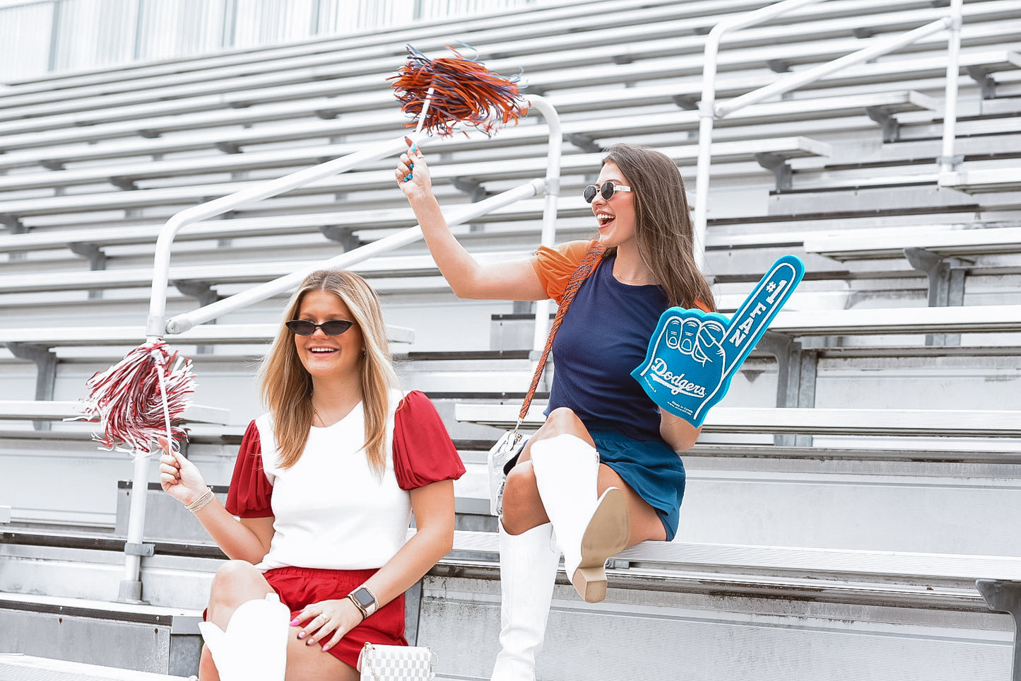 Game Day Glow Top (Crimson & White)