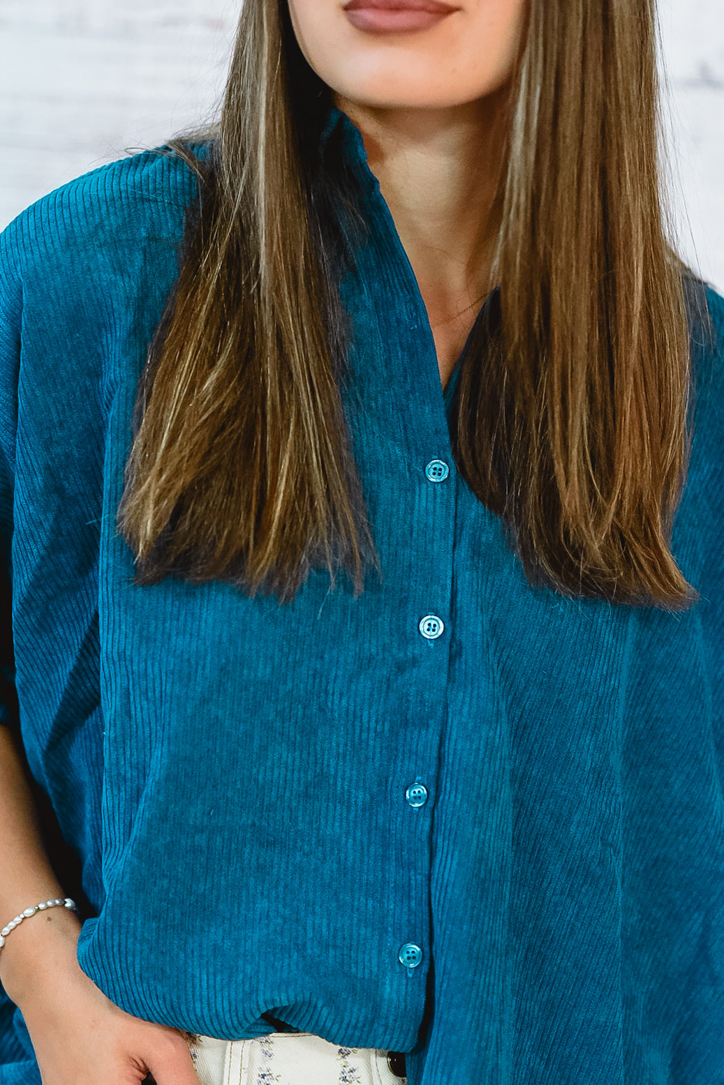 Blue Ridge Corduroy Button Top