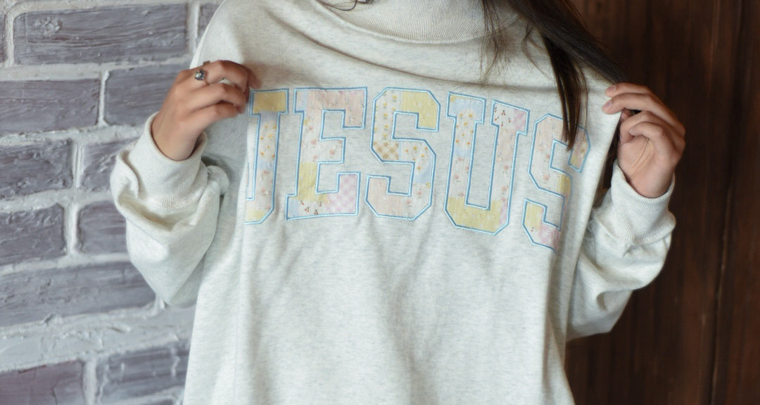 Pastel Praise “Jesus” Sweatshirt