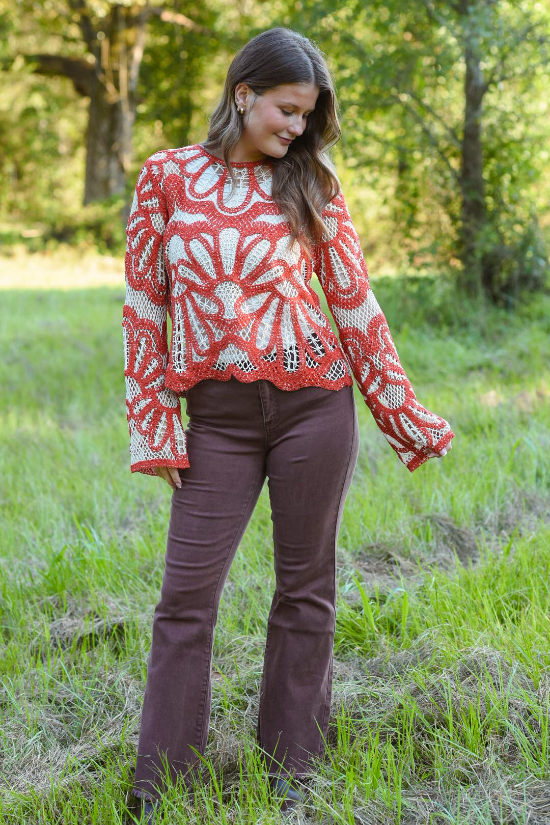 Canyon Rose Wide-Leg Jeans