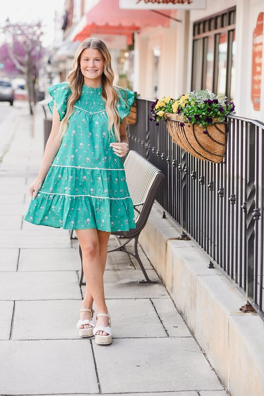 Snowy Emerald Dress