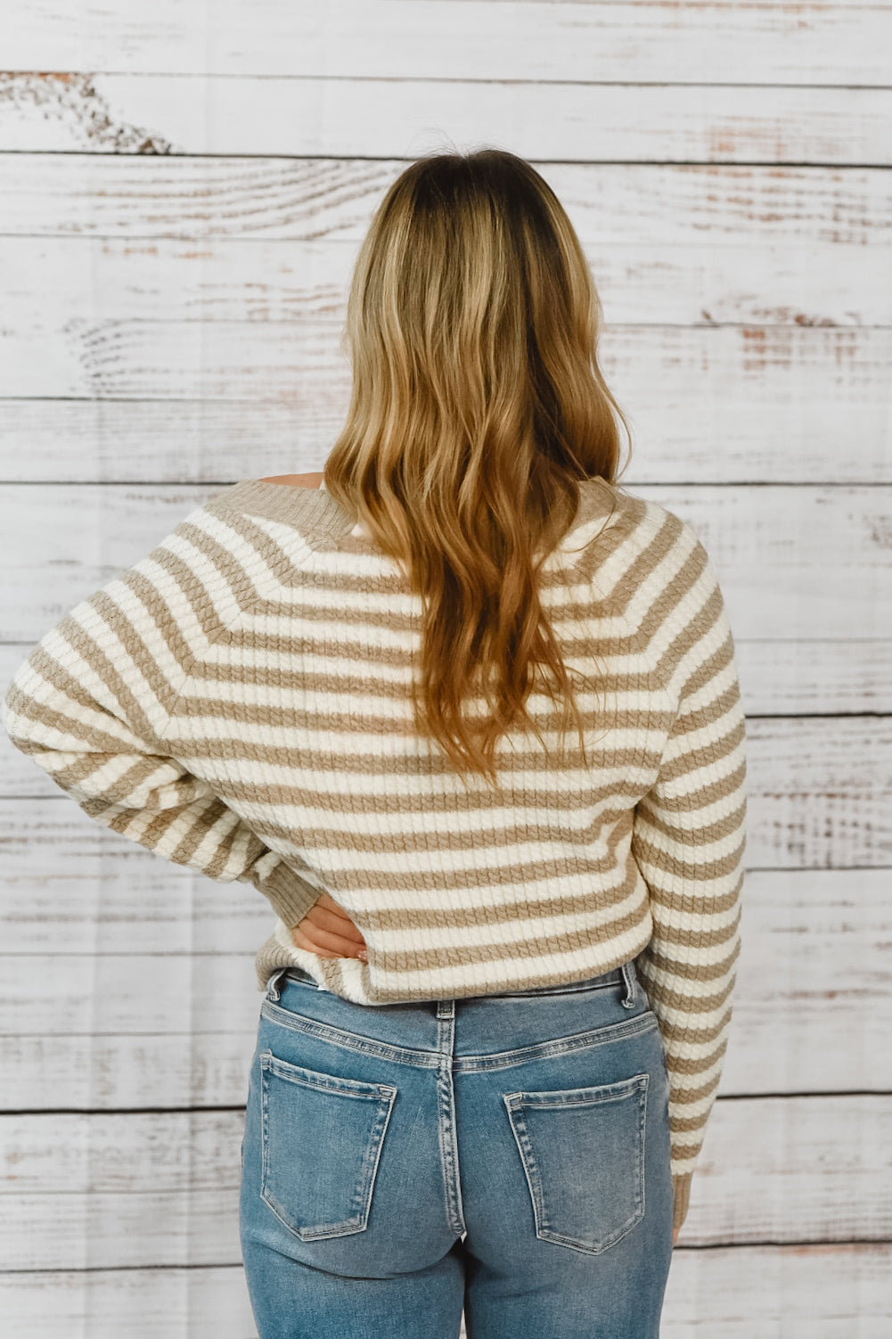 Mocha Stripe Cozy Cardigan