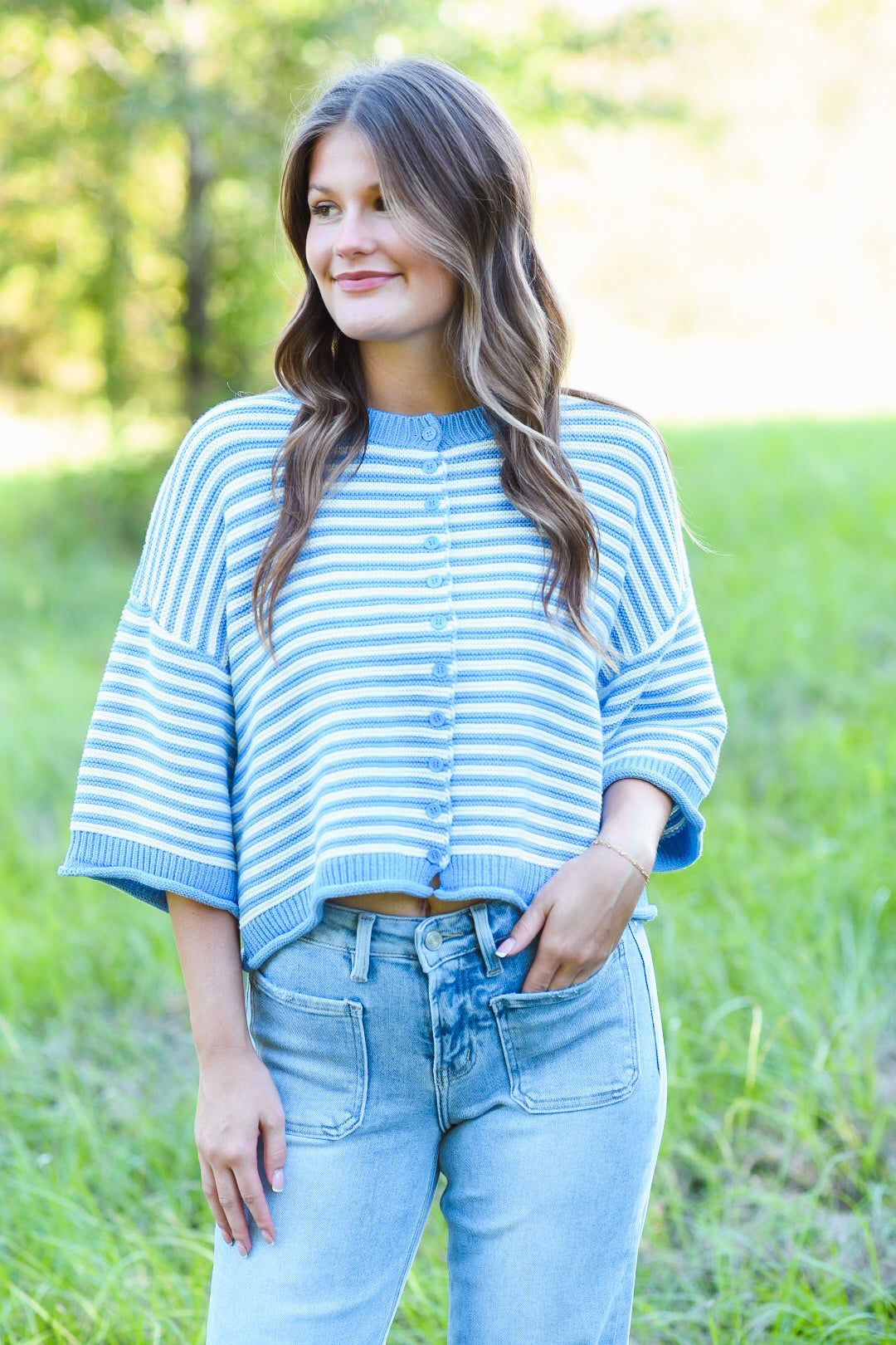 The Seaside Stripe Cardigan