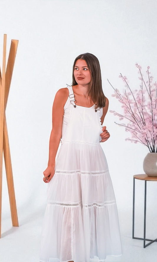 Country Lace Overall Dress