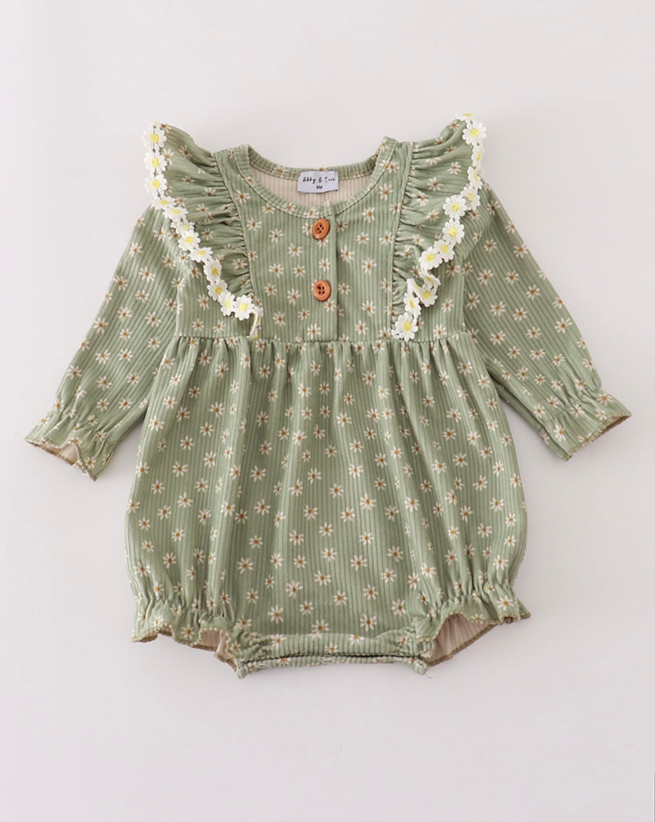 Sage Floral Corduroy Bubble (Preorder)
