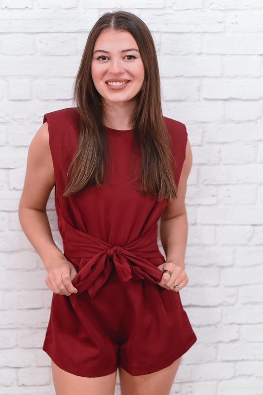 Victory Lane Belted Romper