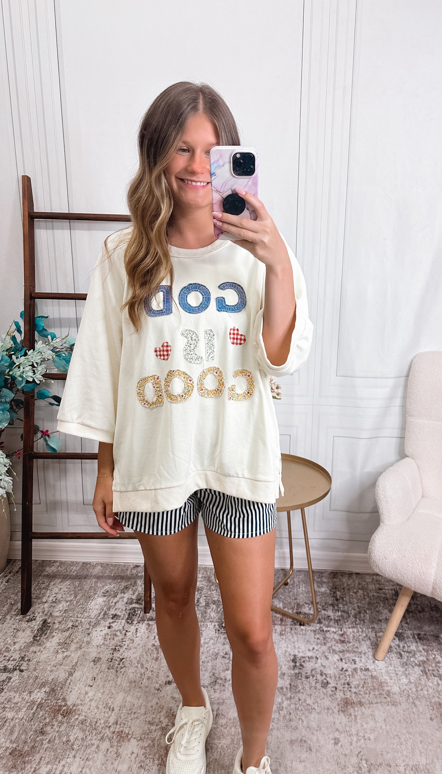 God Is Good Patchwork Tee