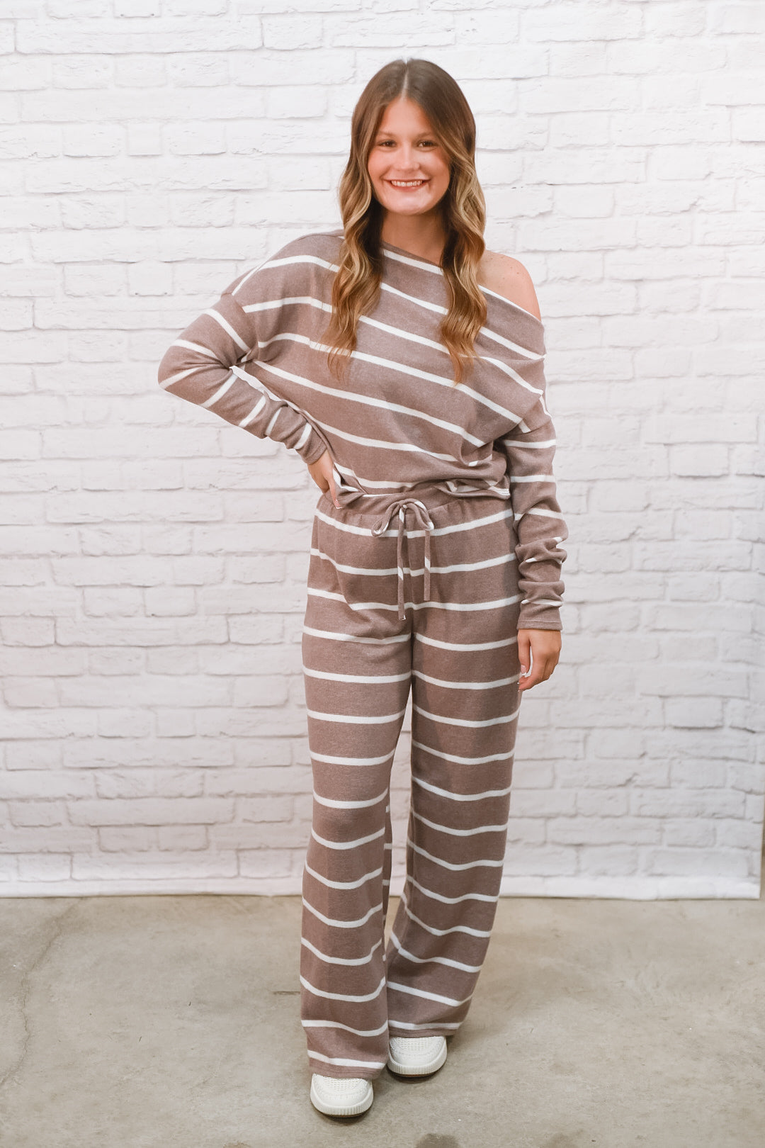 Coffee Run Striped Lounge Set