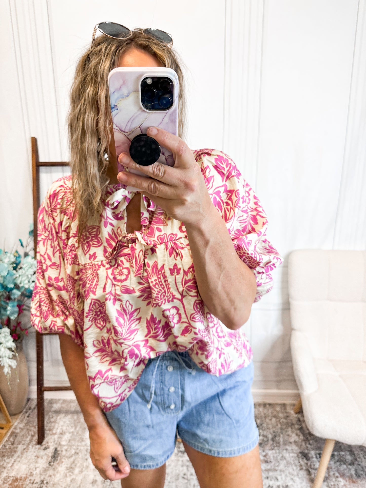 The Pink Paradise Print Top