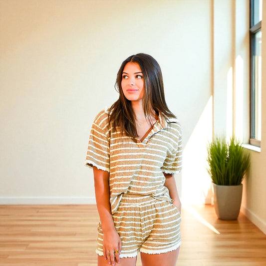Weekend Ease Stripe Set