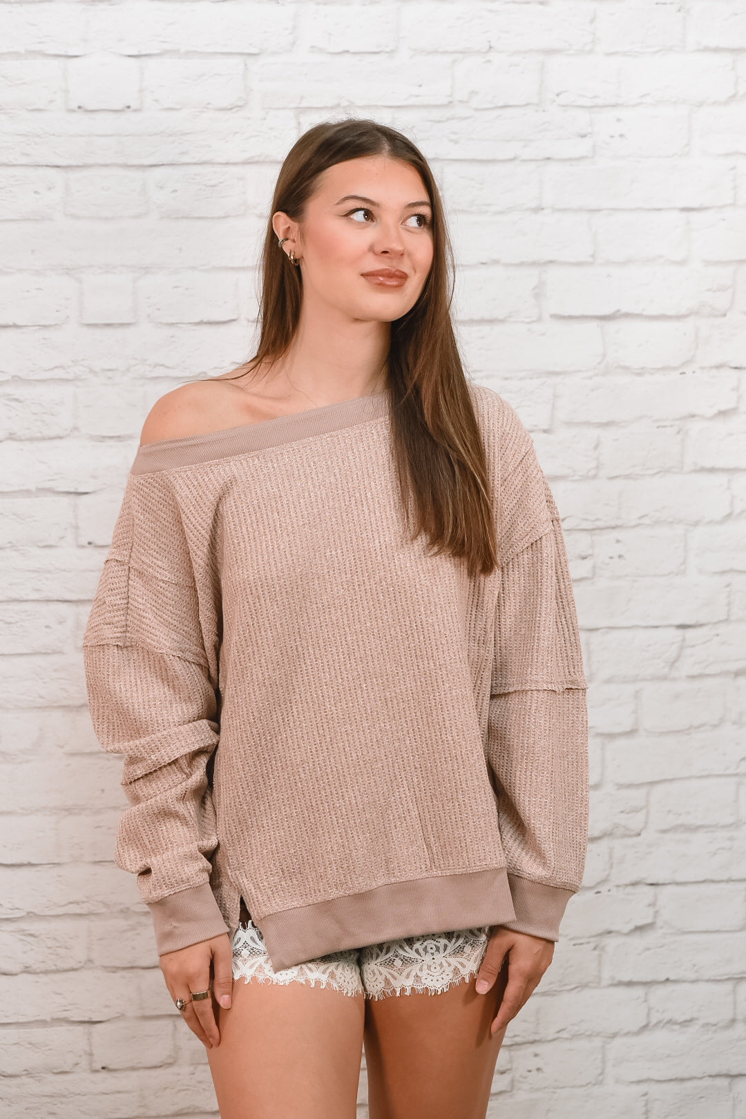 Cocoa Cloud Textured Top