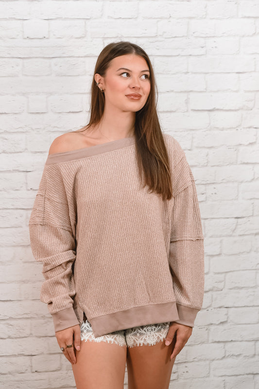 Cocoa Cloud Textured Top