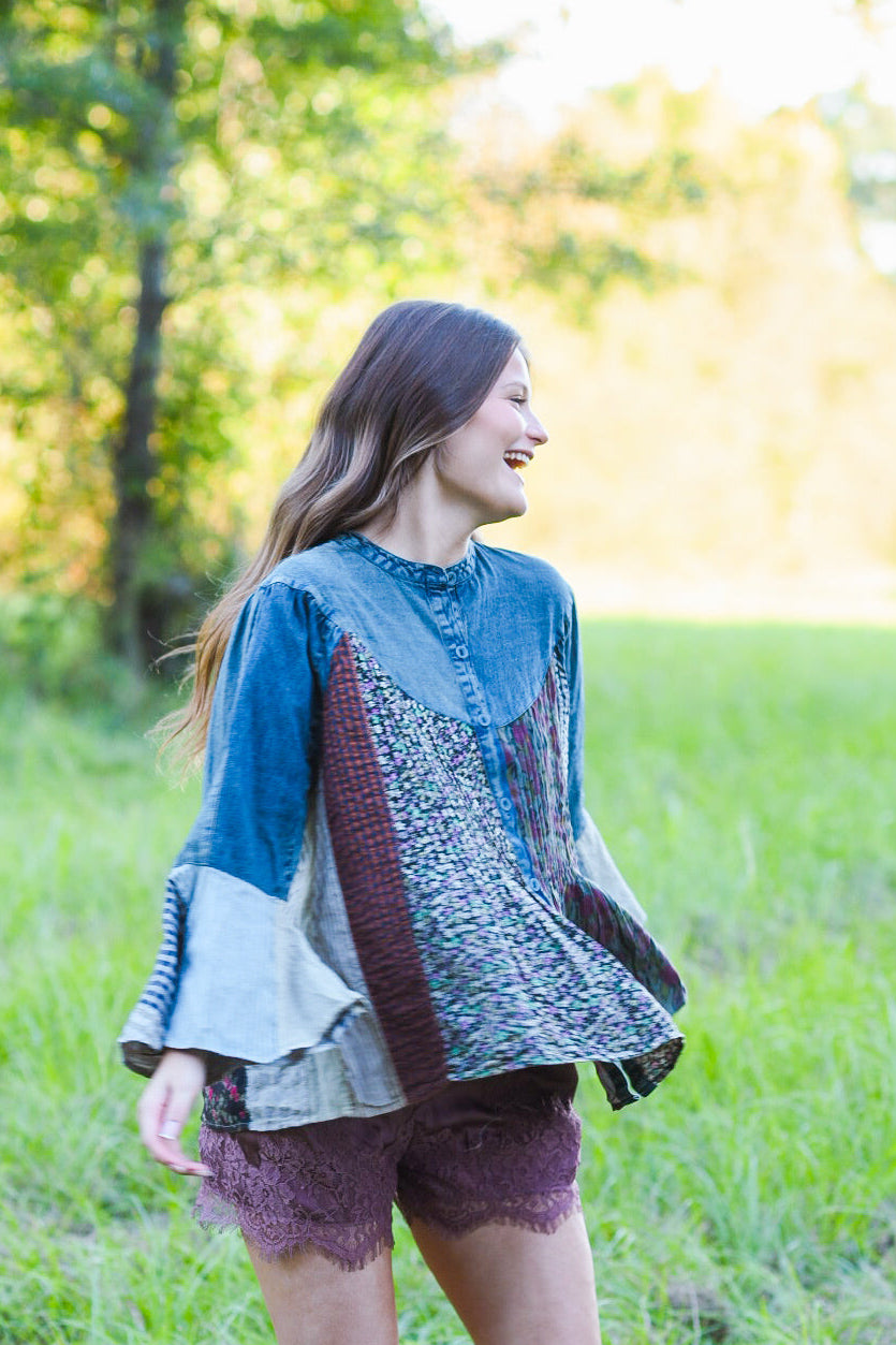 The Patchwork Poetry Top