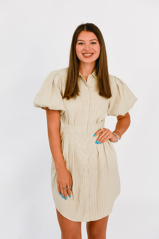 Straight Lines Shirt Dress