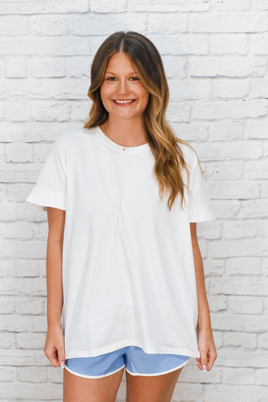 Cloud Nine Relaxed White Tee