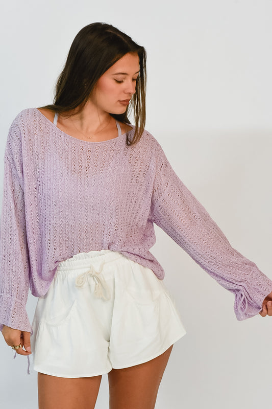 Lavender Skies Knit Sweater