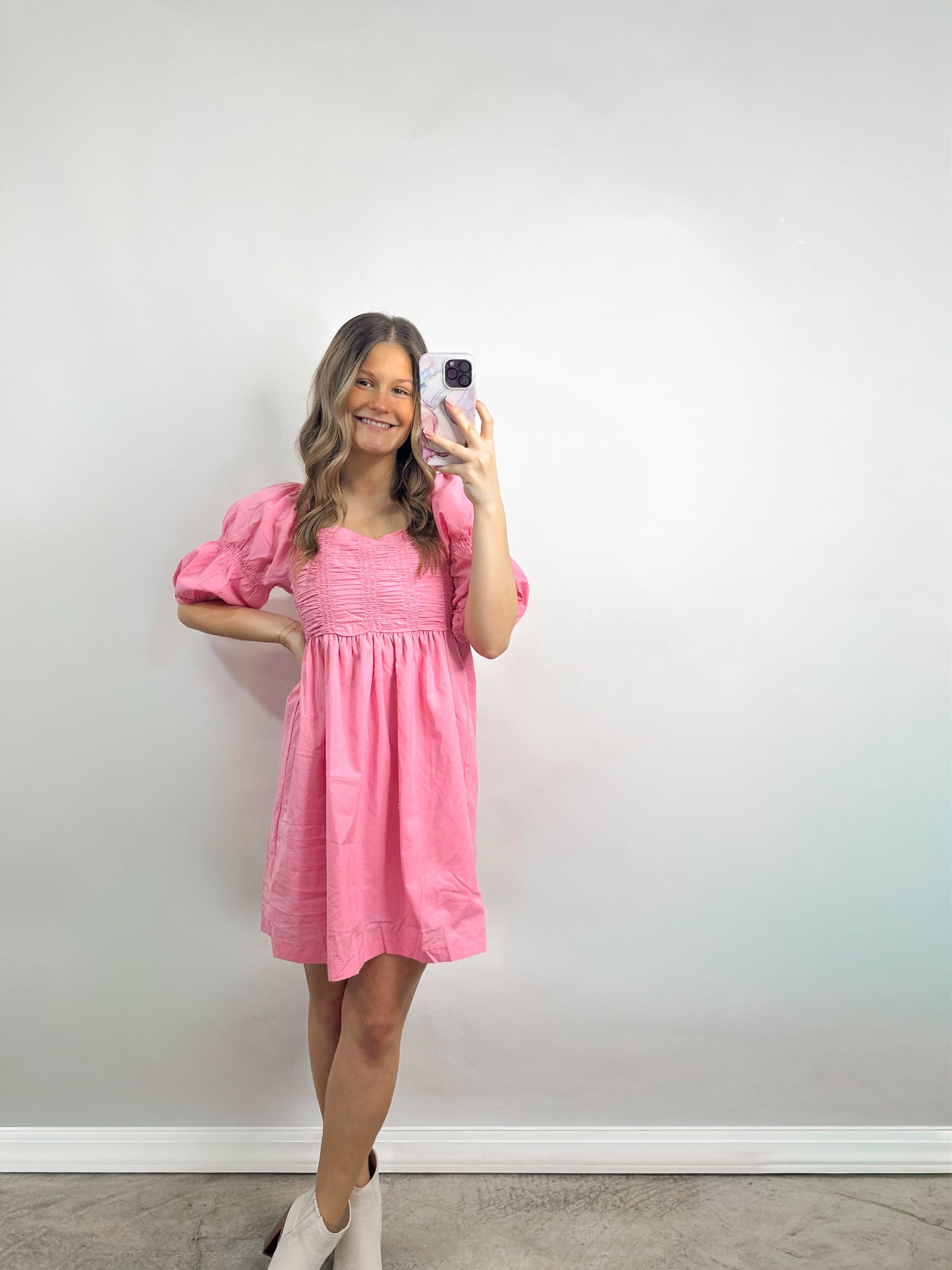 Pretty in Pink Smocked Dress