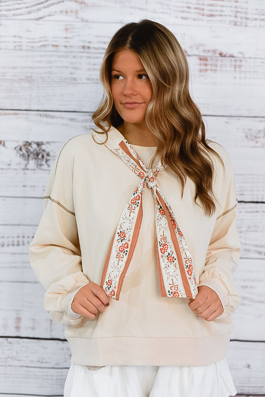 Boho Bloom Ribbon Hoodie